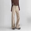 High-Waisted Women's Wide-Leg Jeans with Contrast Stitching - Versatile, Slimming, and Crisp Pants for Spring and Autumn.