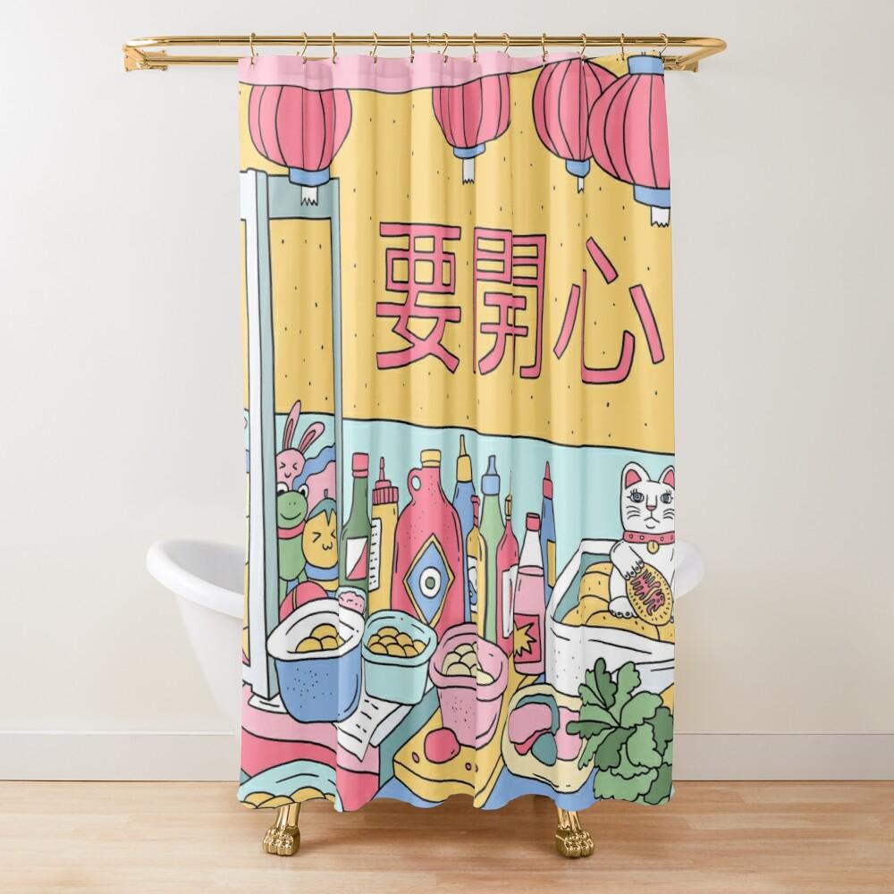 Japan Lucky Fortune Cat Shower Curtain Gold Coin Bathroom Decoration With Hook Polyester Fabric Waterproof Shower Curtain Hooks