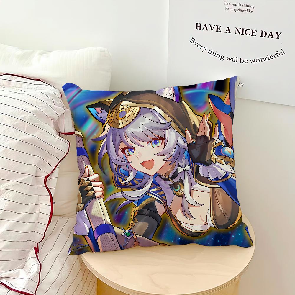 Game Cute Honkai Star Rail Cipher Cushion Cover Comfortable Soft Pillow Case for Sofa Living Room Home  Decor Protective Covers