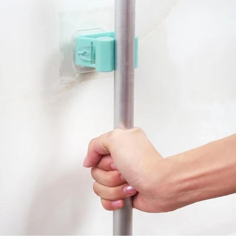 1 Pc Household Bathroom Wall Mounted Mop Umbrella Holder Brush Shelf Bathroom Hanger Storage Rack Multifunctional Storages Tools