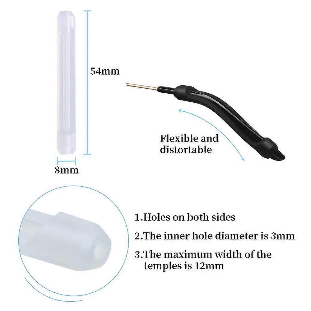 Anti-Slip Glasses Hooks Grips, 6 Pairs Soft Silicone Glasses Arm Covers Elastic Eyeglass Ear Pads, Eyeglasses Sleeve
