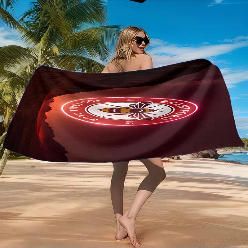Brentford Football Club Logo Beach Towel Microfiber Beach Towel, Lightweight and Quick-Dry, for Summer Travel, Swimming Pool Fan Birthday Gift