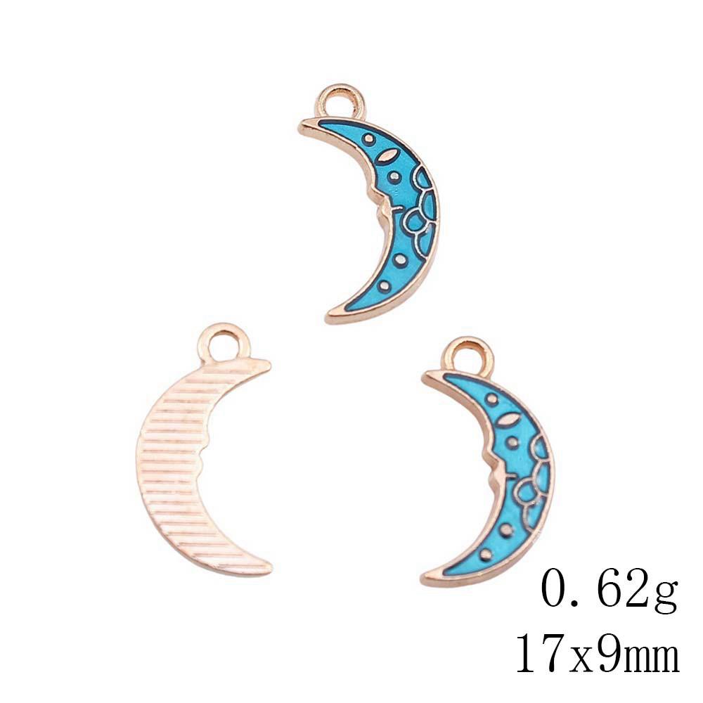 Mother's Day Charms For Nails Pentagram Moon Enamel Charms Pendant Art Supplies Pendant Accessories