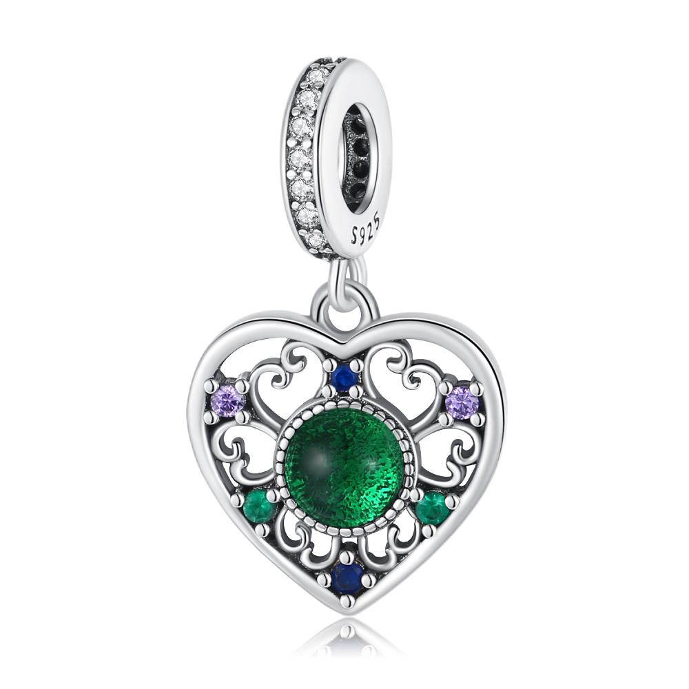 Charms Copper Original Red Heart Bicycle Love Couple Pendant Bead Fit Bracelet Valentine'S Day Fine Gift Women Jewelry Diy