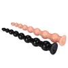 Super Long Dildo with Sucker Anal Plug Pull Bead Female Masturbator Sex Toy Big Dick PVC Strap On Cock Fisting