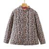 240 Jin Plus Size Velvet-Lined Cotton Jacket for Autumn/Winter - Stand Collar, Loose Fit for Middle-Aged & Elderly Women