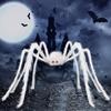 Large White Halloween Spider Decoration with Adjustable Legs and Red Eyes Perfect for Indoor & Outdoor Spooky Decor