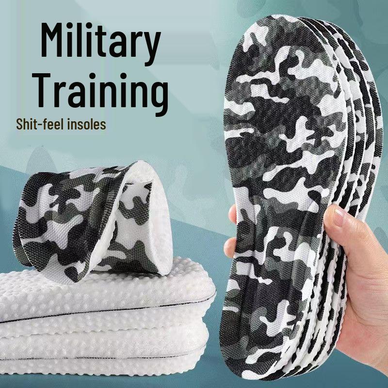 Military Training Comfort Insoles – Soft, Breathable, Odor-Resistant for Men & Women. Perfect for Summer Sports with Step-On Comfort.