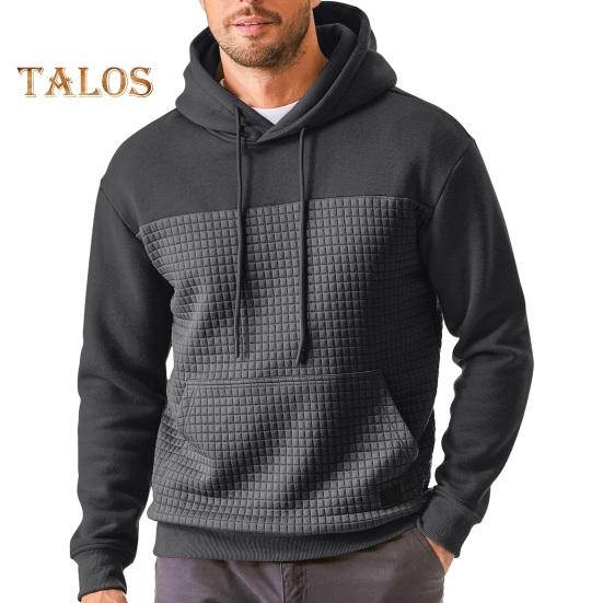 Осень-зима Толстовка с капюшоном с вафельной текстурой — фото 15