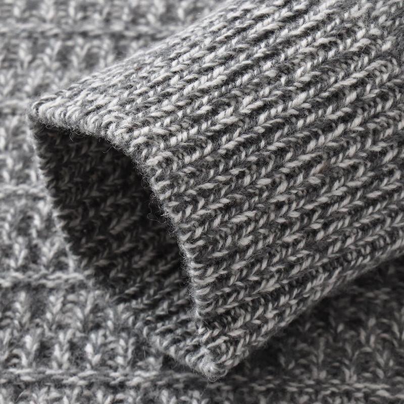 Pierre Cardin Men's 100% Pure Wool Stand Collar Half-Zip Sweater