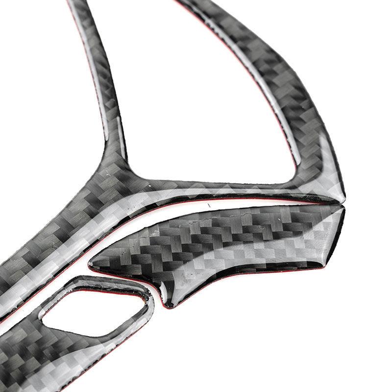 For Infiniti G37 2008-13 G35 07-08 G25 11-12 Q60 14-15 EX25 EX37 2013 Carbon Fiber Car Interior Steering Wheel Panel Cover Trim