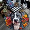 Pitbull Round Area Rug,Carpet Rug for Living Room Bedroom Sofa Playroom Decor,Non-slip Floor Mat