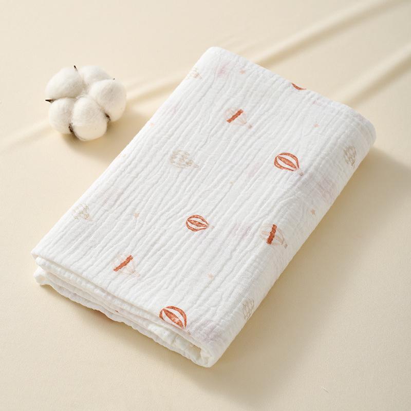 Baby Bath Towel: Pure Cotton Absorbent Gauze Swaddle, Summer Blanket, Infant Wrap