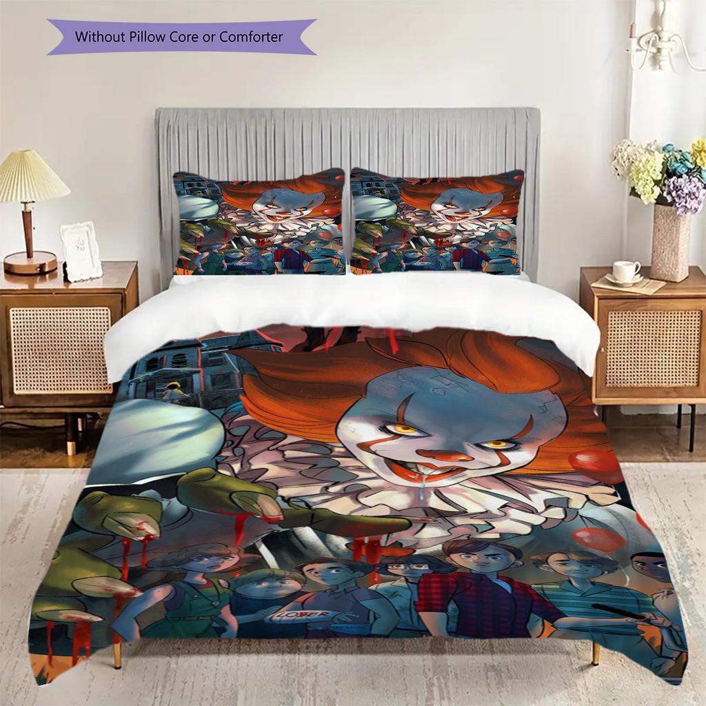 Halloween Horror Characters Set Bedding 1 Duvet Cover 2 Pillowcase Without Core Bedding Set Duvet Cover And Pillowcase Soft And Comfortable