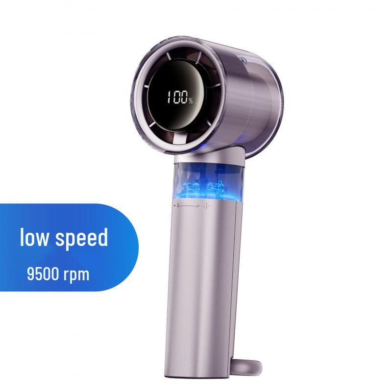 

2025 Turbo High-Speed Handheld Fan with Digital Display - Portable Outdoor Hook Fan for Mountaineering 62*60*204mm