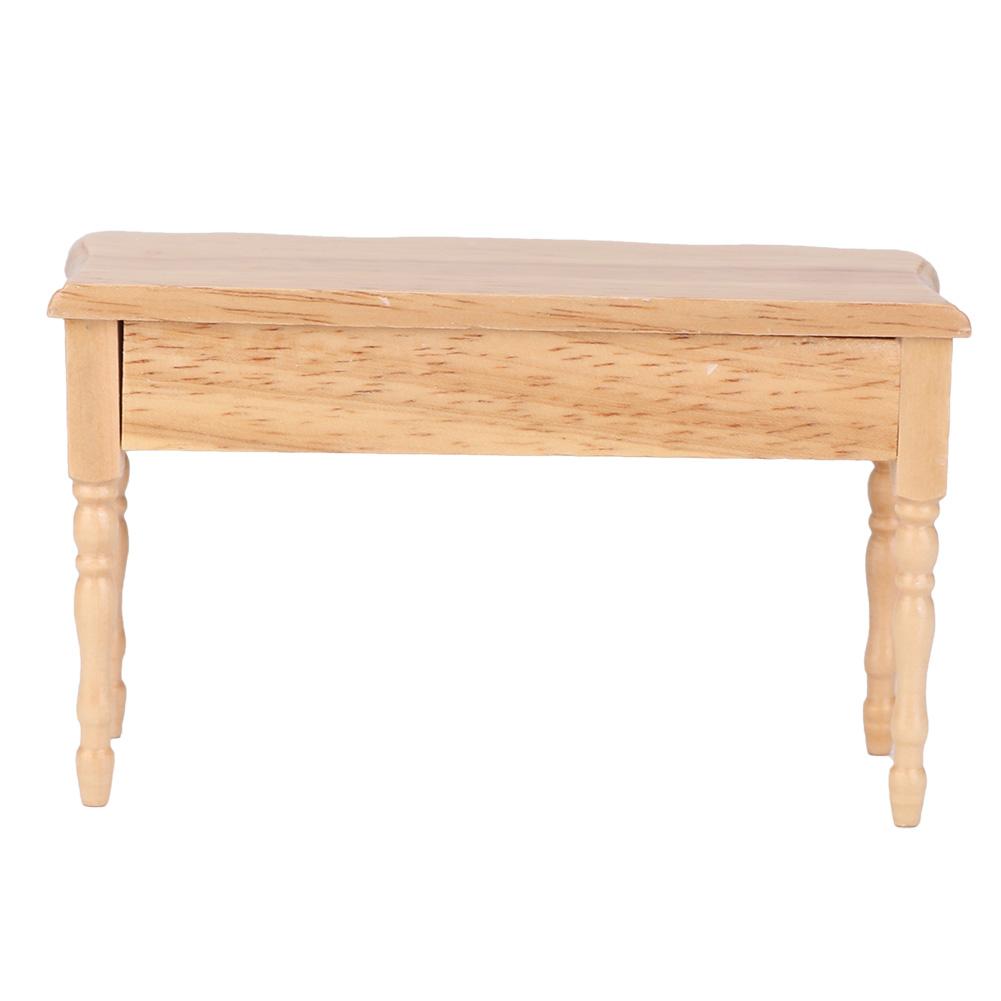 Miniature Furniture Model Wooden Desk Table for 1:12 Doll House Living Room Accessory