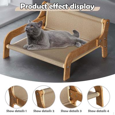 Cat Scratcher Bed Scratch Mat Sofa Shape Elevated Modern Stylish 51 X 46 28 Cm Scratching Toys