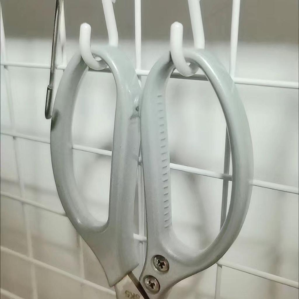 20PCS White plastic S-type hook multi-purpose accessories hook supermarket shelf hanging strip hook hole plate hook