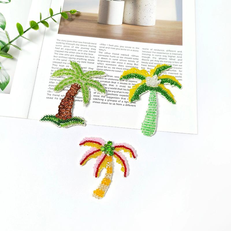 3D kokosové nášivky na oblečení DIY k našití korálková aplikace Parches Bordados Para Clothing Decoration