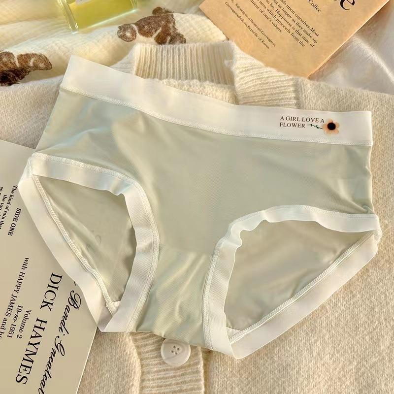 Damen Frühling und Sommer Kontrahiert Frisch und Süß Eis Seide Nacktes Gefühl Spurlos im Taillen Dreieck Slip