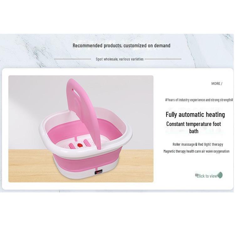 Automatic Heated Foot Bath with Magnetic Therapy, Air Wave Massage, and Infrared Relaxation