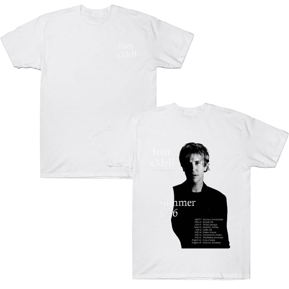 Tom Odell Tour 2026 T Shirts 100%Cotton Short Sleeve Male Tshirt O-neck Print T Shirt His Band Present The Wonderful Life Tee Unisex funny shirts