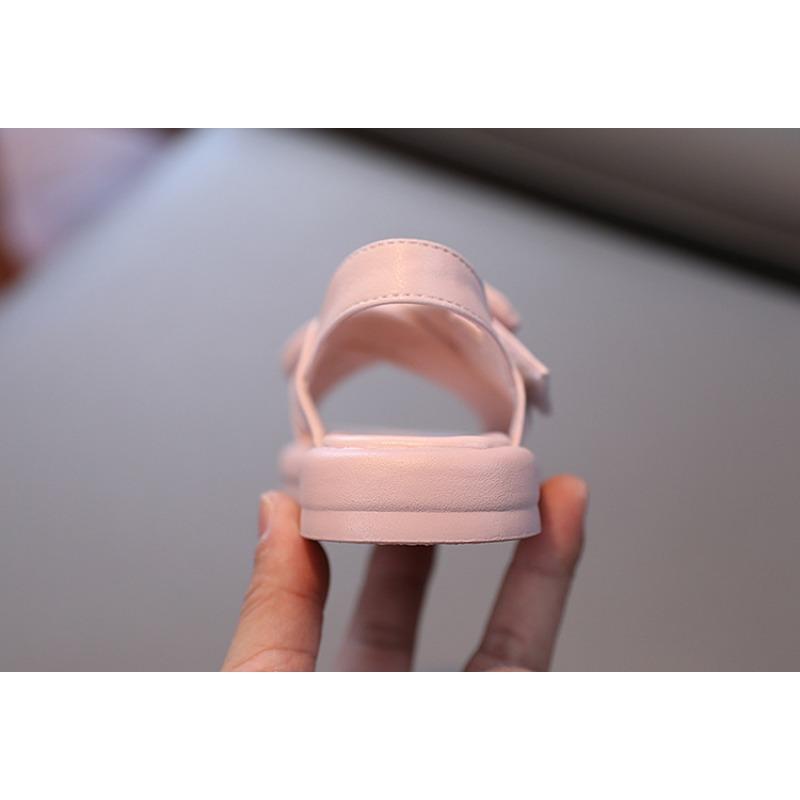 Girls' Solid Soft-Sole Children's Beach Shoes / Summer Girls' Bow Solid Color Sandals