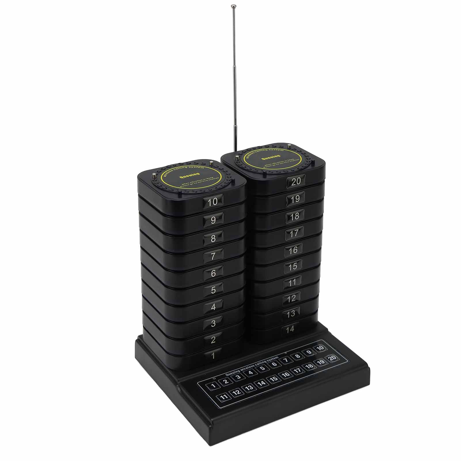 

Беспроводная система вызова 1 хост управляет 20 пейджерами пейджинговая система вызова для ресторанов EU Plug