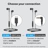 Sennheiser CX 80U Wired with Remote Lightweight Design Earphones, Dynamic, In-Ear, In-Line & Microphone, USB-C,