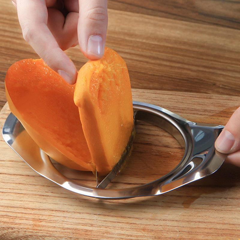 Stainless Steel Mango Cutter Apples Slicer Vegetable Knife Corer Kitchen Easy To Use Peeler Fruit Splitter Cutter Divider Tools