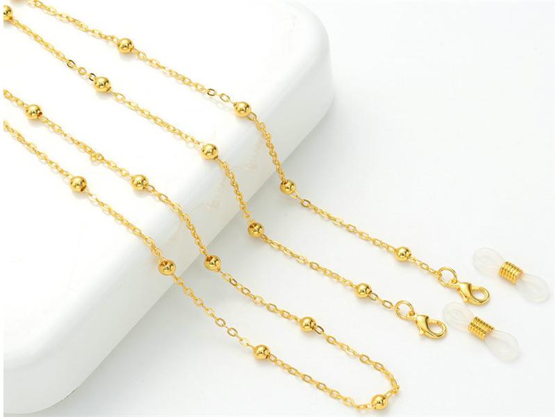 Women's High-End Beaded Metal Glasses Necklace - Anti-Slip Simple Jewelry Lanyard