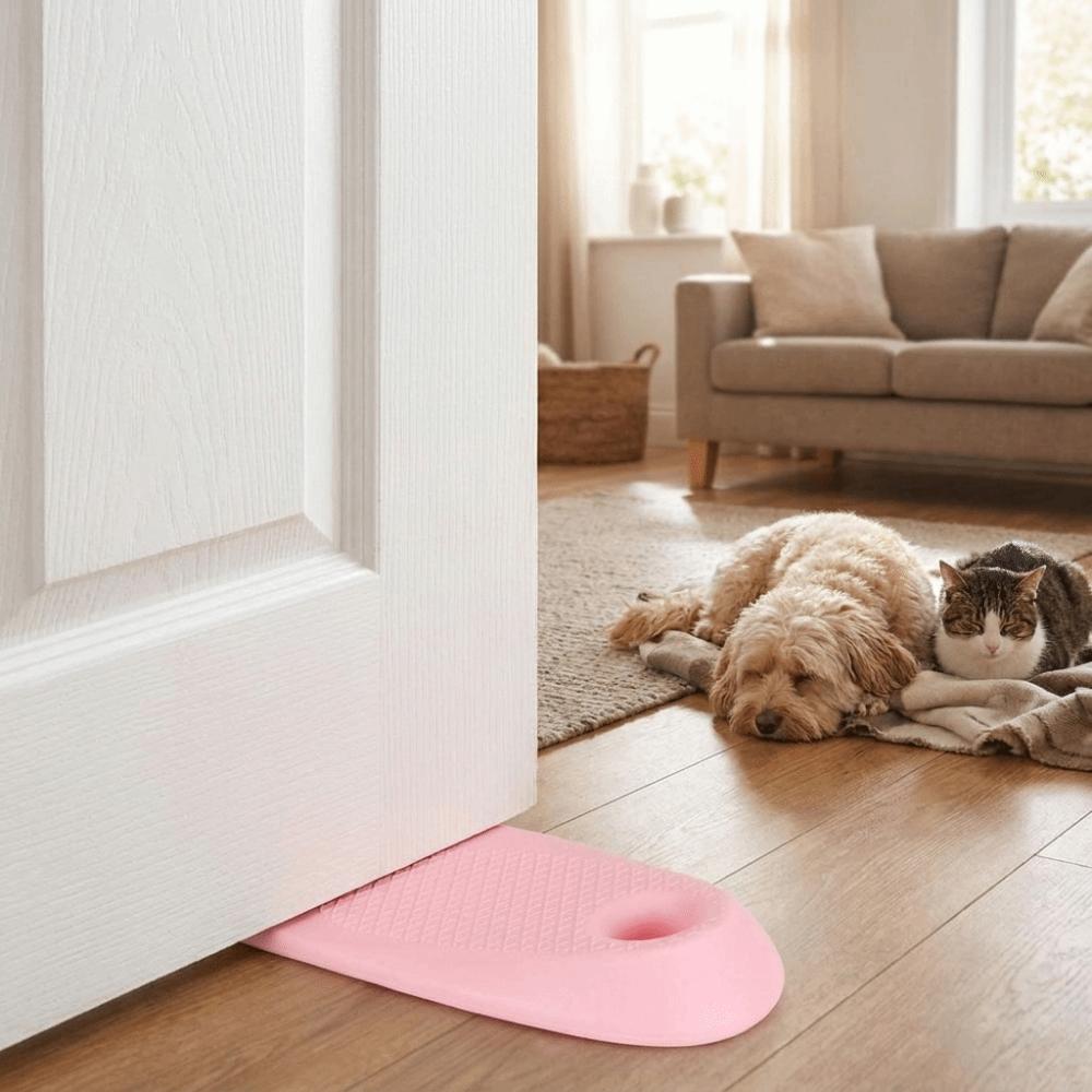 Safety Guard Anti-Slip Pet Door Stopper Thickened Silicone Door Wedge Windproof Anti Pinch Door Plug Home Use