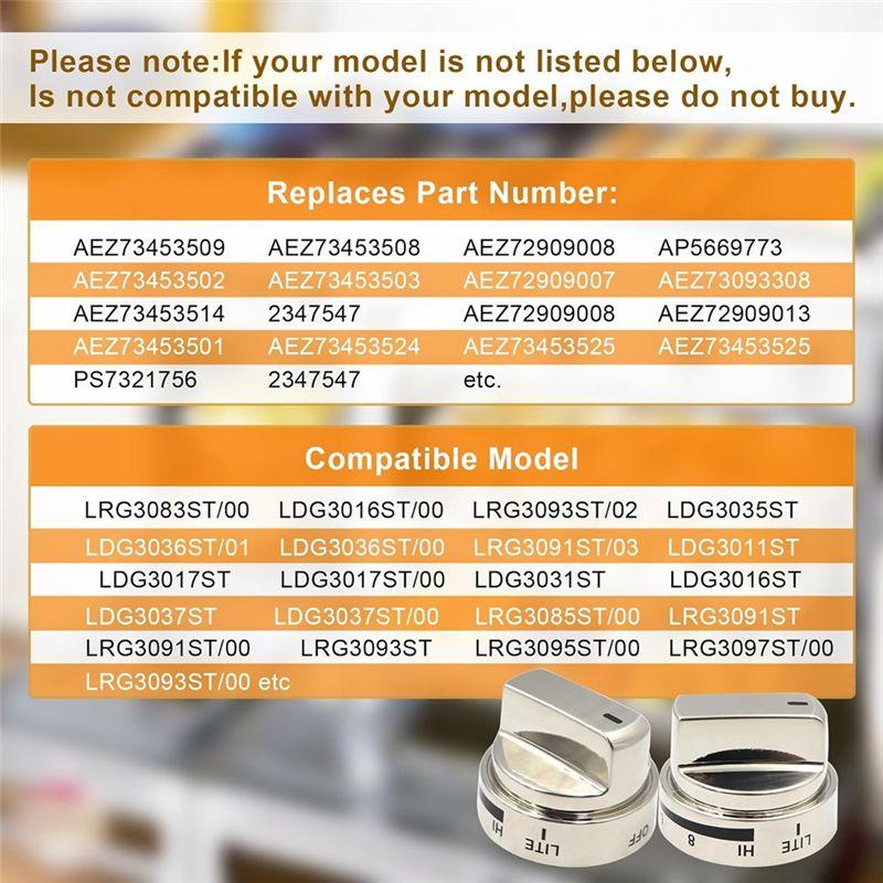 ABWR-AEZ73453509 Oven Range Stove Knob Assembly Replacement Parts For Universal Stove Knobs Replacements AEZ72909008 AP566977
