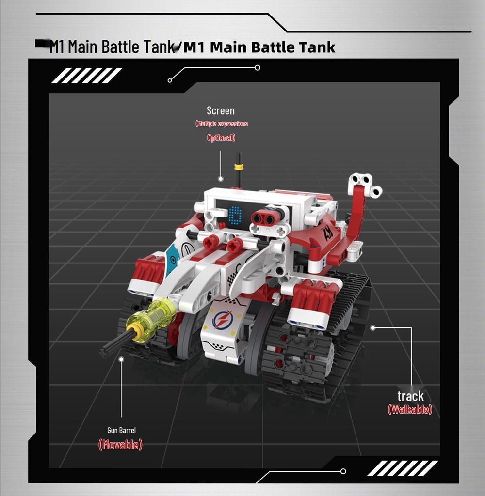 Electric Remote-Control Programming Robot Toy - Compatible with LEGO for Kids' Birthday Gift