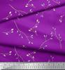 Soimoi Japan Crepe Satin Fabric Leaves & Buds Flower Print Fabric by the metre 42 Inch