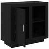 Sideboard in Black Oak Look 80 x 40 x 75 cm Engineered Wood