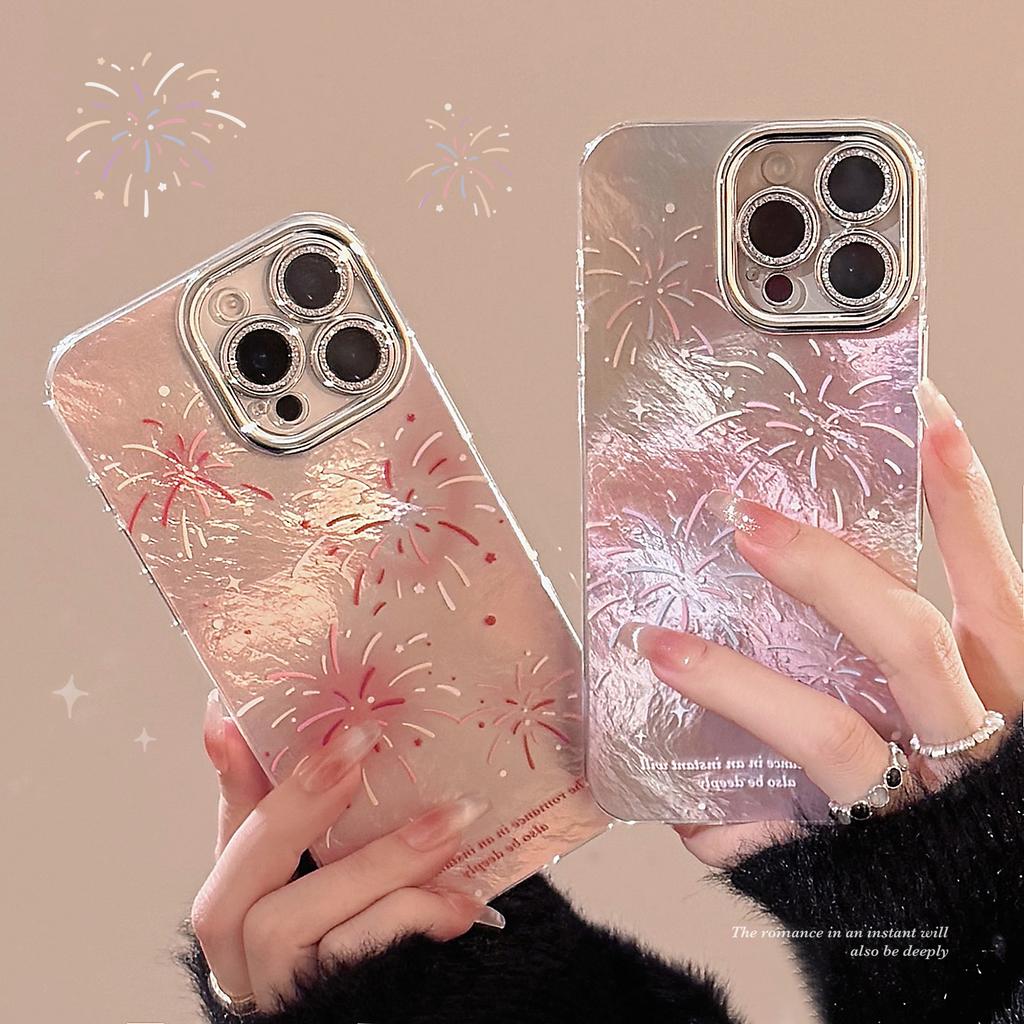 New Year's fireworks smudge suitable for Apple 16 mobile phone case iphone15promax dream 14 all-inclusive 13 glitter 17