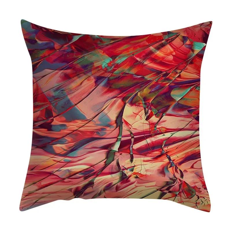 Sofa Car Seat Decor Home  Chair Cushion Cover Abstract Irregular Ink Marble Pattern Pillow