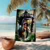 1PC Custom Name Dinosaur Adventure Beach Towel Highly Absorbent And Sand-Resistant Towel for Swimming, Pool, Yoga, And Travel Lightweight