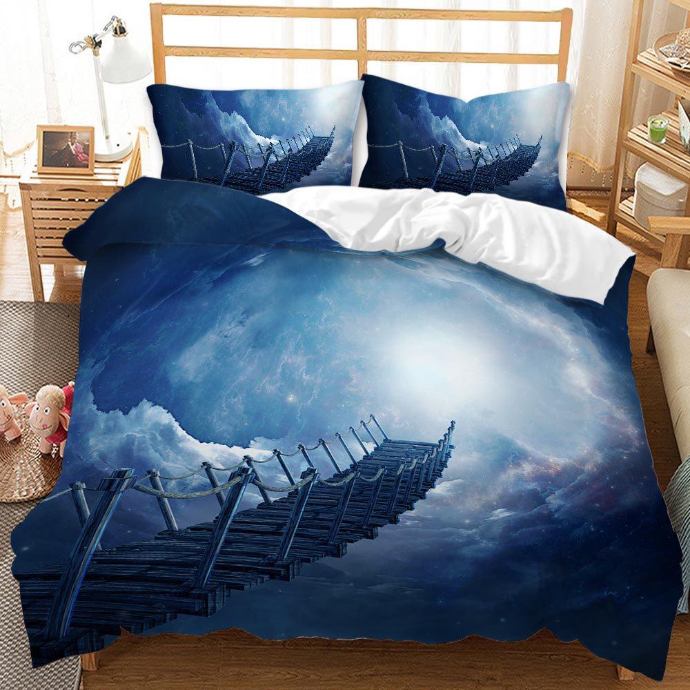 Flying Journey 3D Art Duvet Cover Set King Queen Double Full Twin Single Size Bed Linen Set