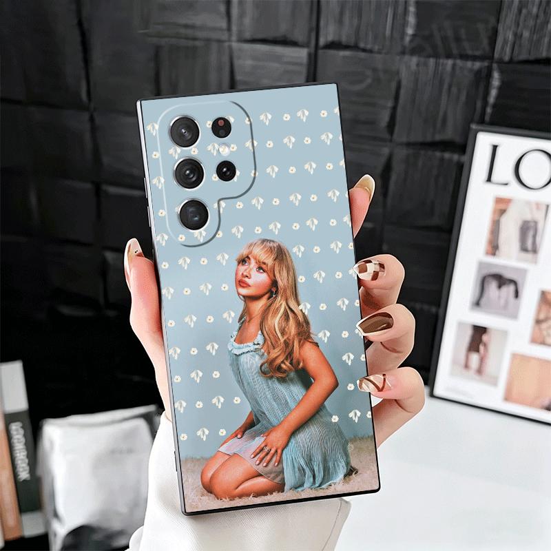 

CR66 S-Sabrina C-Carpenter Мягкий чехол для телефона для Samsung Galaxy S26 S25 Edge S24 Ultra S23 Plus S22 S21 FE S20 Черная задняя крышка Sh Samsung S21 FE
