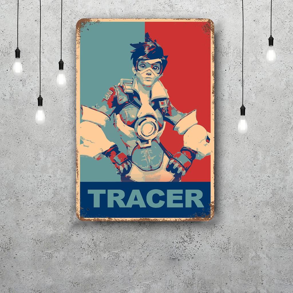 Overwatch Classic Poster Rusty Metal Plaque Retro Decorative Plate Bar Man Cave Garage Club Metal Sign Wall Decoration