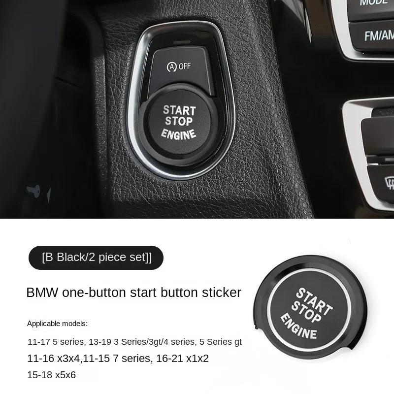 Car Start Stop Engine Button Cover for BMW Series 1 3 4 5 GT X1 X2 X3 X4 Aluminum Ignition Ring Trim Interior Decor Accessories