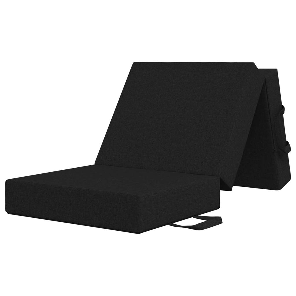 Folding Sofa Bed 75 x 63 x 45 cm Black