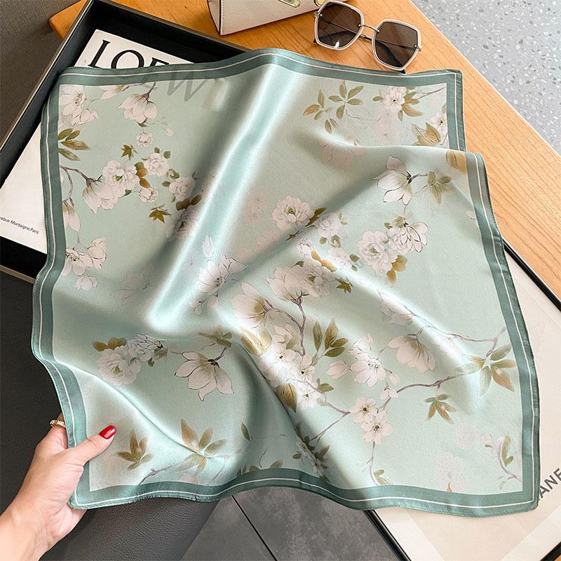 100% Silk Scarf Bandana Women Square Scarves Wrap Kerchief Mulberry Spring Fashion Luxury High Quality Headband Hijab Shawls