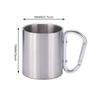 Outdoor Camping Stainless Steel Cup Carabiner Hook Handle Picnic Water Mug Outdoor Travel Hike Portable Cups