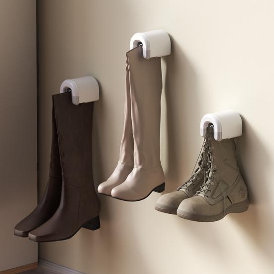 Wall Mount Boot Clip Modern No Drill Adhesive Space Saving Universal Tall Boot Shoe Holder Hanger Organizer Hanging Clamp