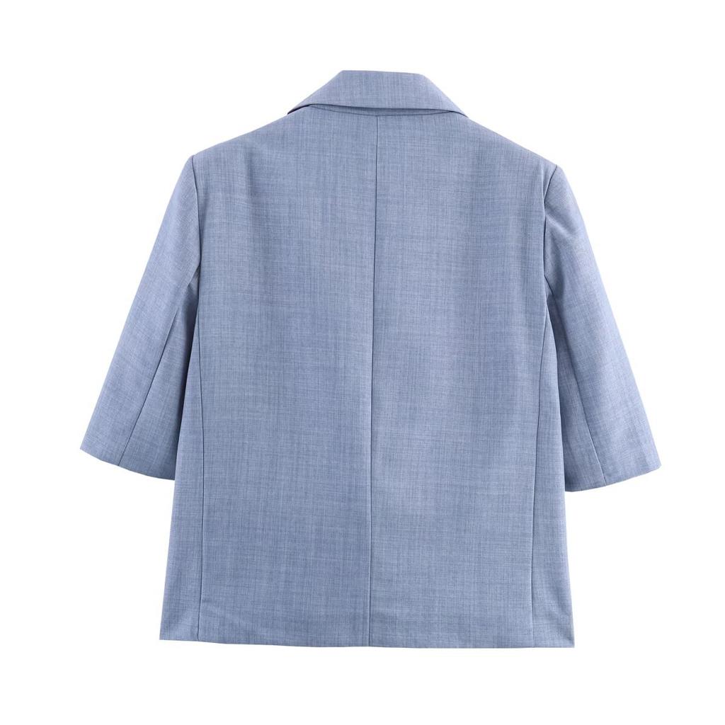 European and American Cross-border Women's Clothing Wholesale Women's Short Short-sleeve Suit Jacket Pleated Straight-leg Pants