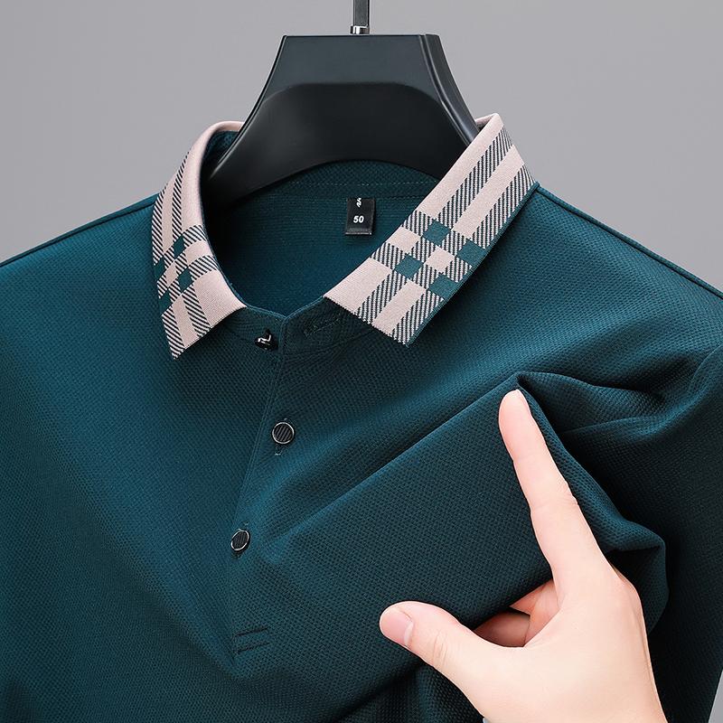 Light Luxury Brand Polo Shirt Long Sleeved Spring And Autumn New Style Comfortable And Breathable Casual Striped Lapel T-Shirt