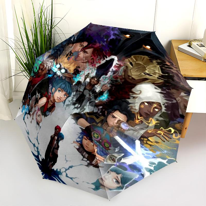 Enigmatic Glow: Mystical Eyes Tendrils Folding Umbrella Travel Durable Gift Printing Travel